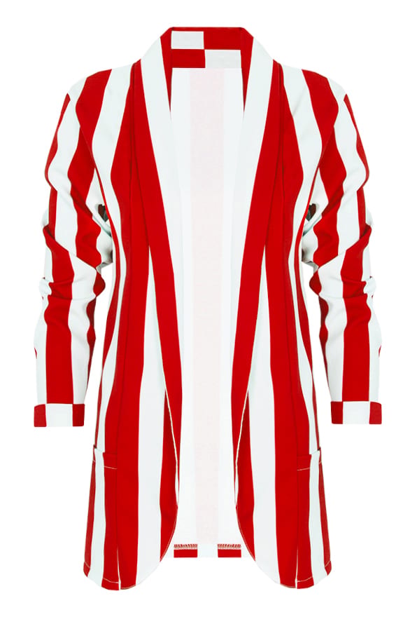 Strepen Blazer Rood Wit – shoparchief, foto 1