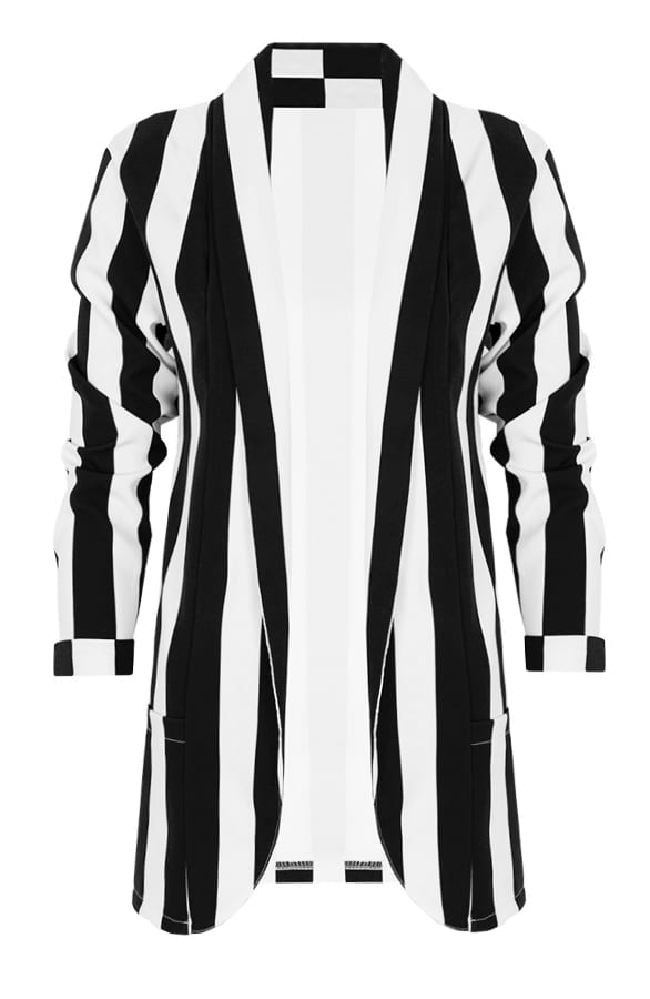 Strepen Blazer Zwart Wit – shoparchief, foto 1