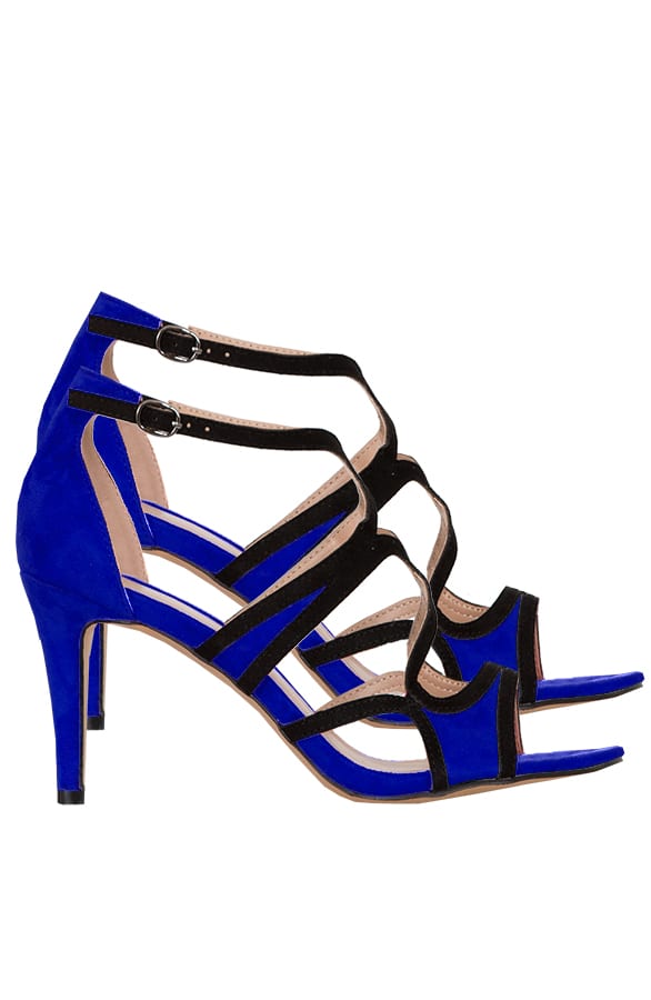 Suede Hakken Kobalt – shoparchief, foto 1