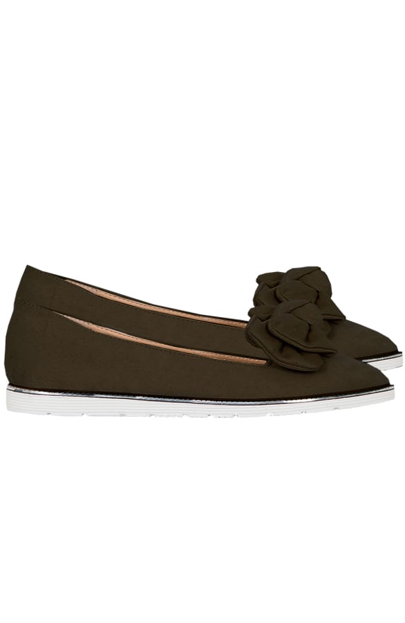 Suede Instappers Strik Groen – shoparchief, foto 3