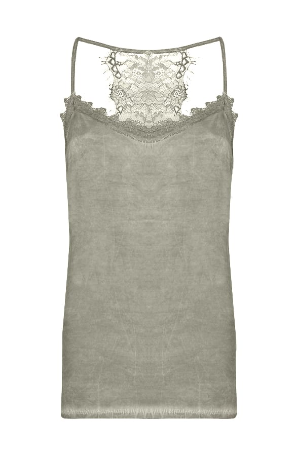 Top Kanten Rug Legergroen – shoparchief, foto 1