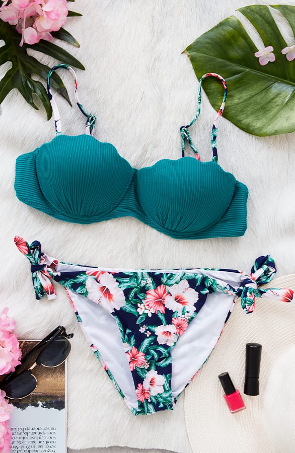 Blumen Bikini Mermaid Türkis, Shoparchiv, Foto 1