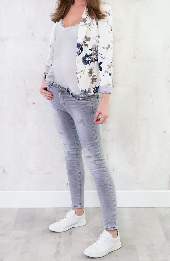 Romance Lace Top Grijs – shoparchief, foto 3