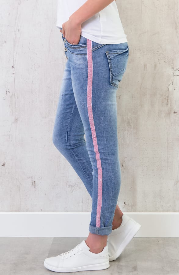 Chino Broek Streep Roze – shoparchief, foto 2