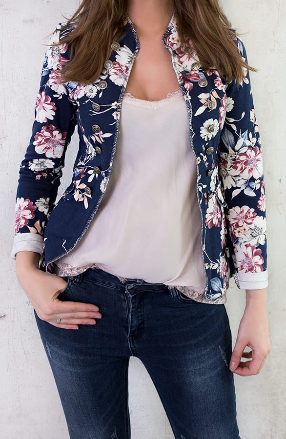 Bloemen Jasje Button Marine – shoparchief, foto 6