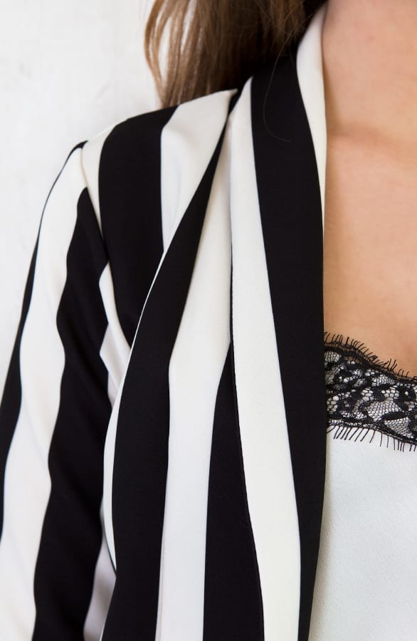 Strepen Blazer Zwart Wit – shoparchief, foto 6
