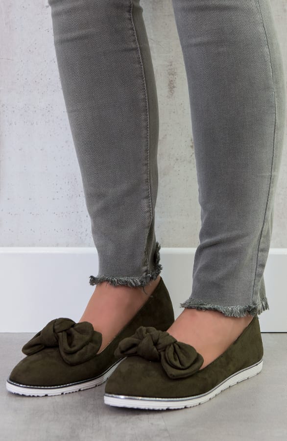 Suede Instappers Strik Groen – shoparchief, foto 6