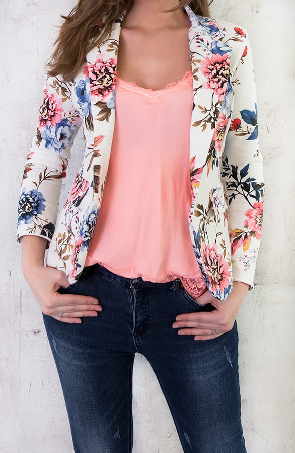 Romance Lace Top Neon Koraal – shoparchief, foto 2