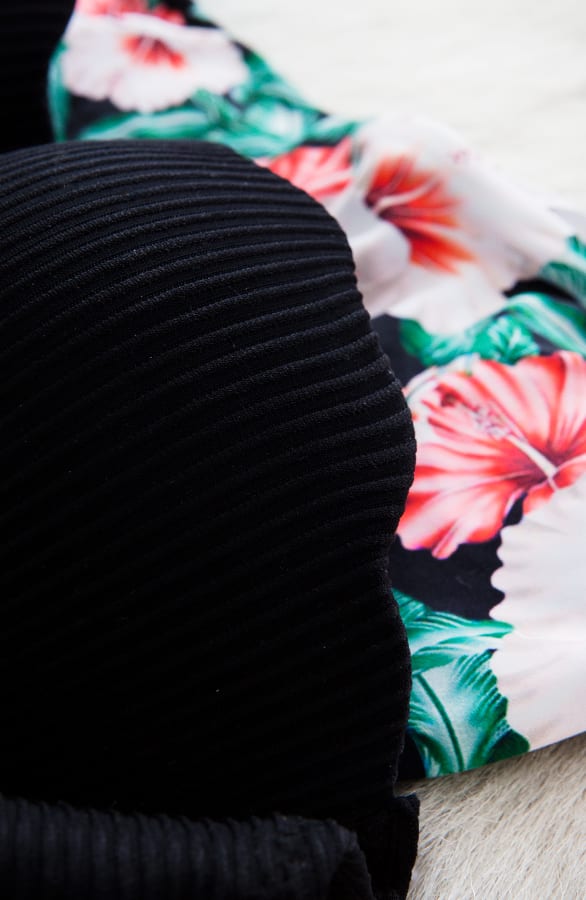 Bloemen Bikini Mermaid Zwart – shoparchief, foto 2