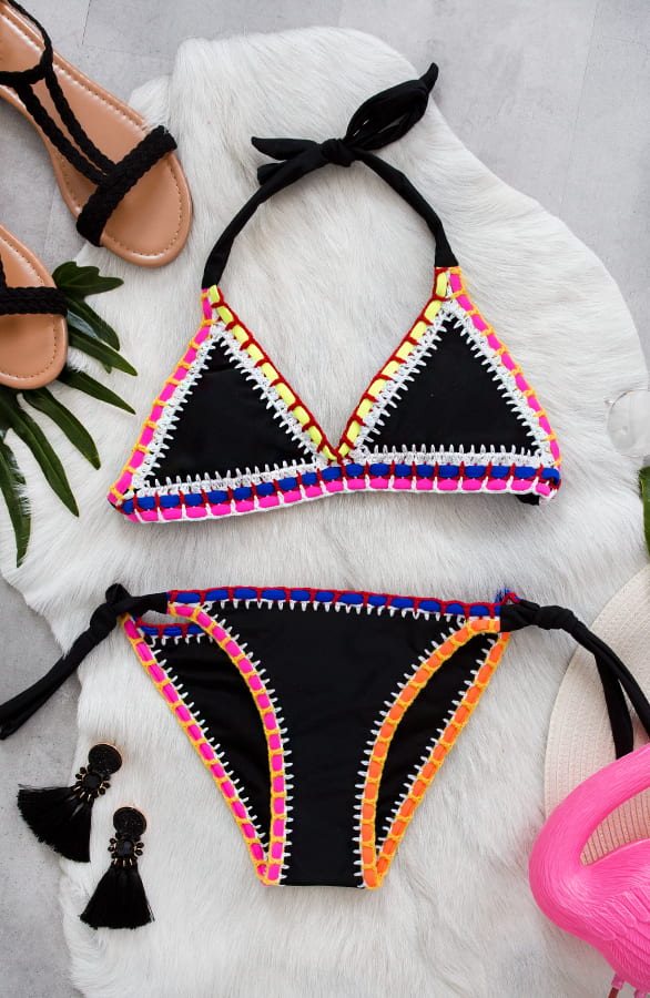 Multicolor Bikini Neon Zwart – shoparchief, foto 1