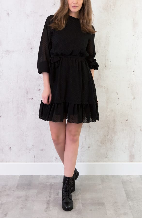 Stippen Jurk Zwart – shoparchief, foto 3