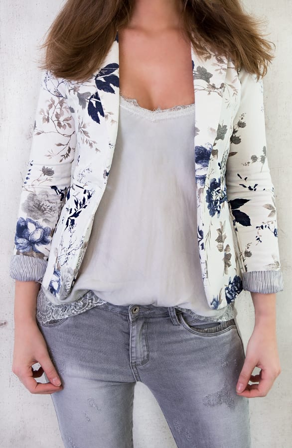 Bloemen Jasje Blauw Grijs – shoparchief, foto 6