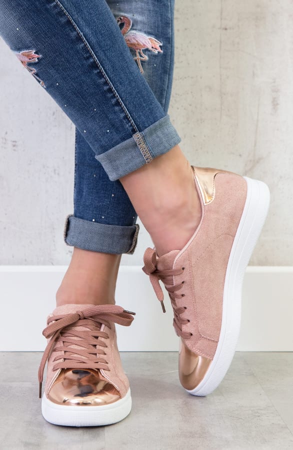 Glitter Sneakers Metallic Roze – shoparchief, foto 1