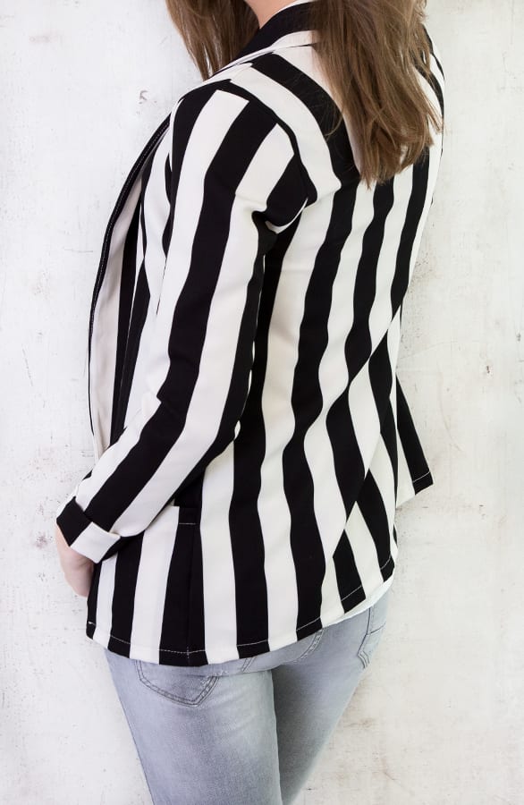 Strepen Blazer Zwart Wit – shoparchief, foto 3