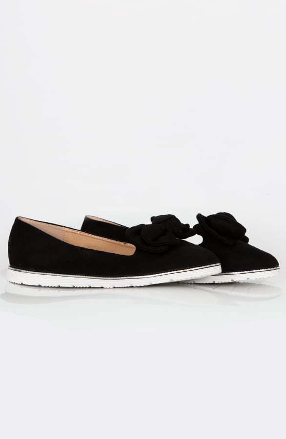 Suede Instappers Strik Zwart – shoparchief, foto 4