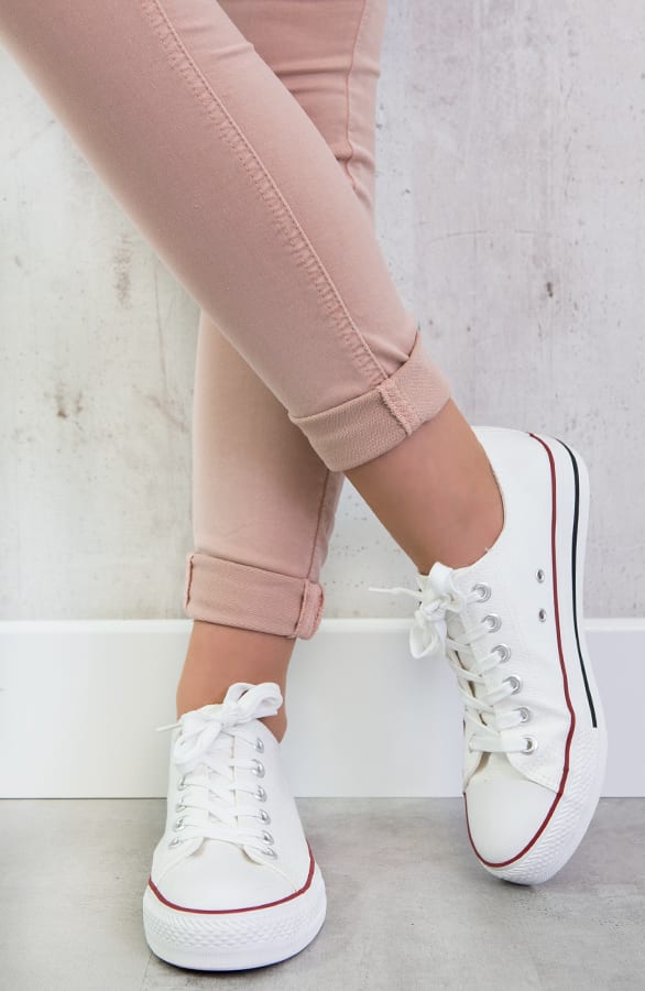 Canvas Sneakers Wit – shoparchief, foto 3