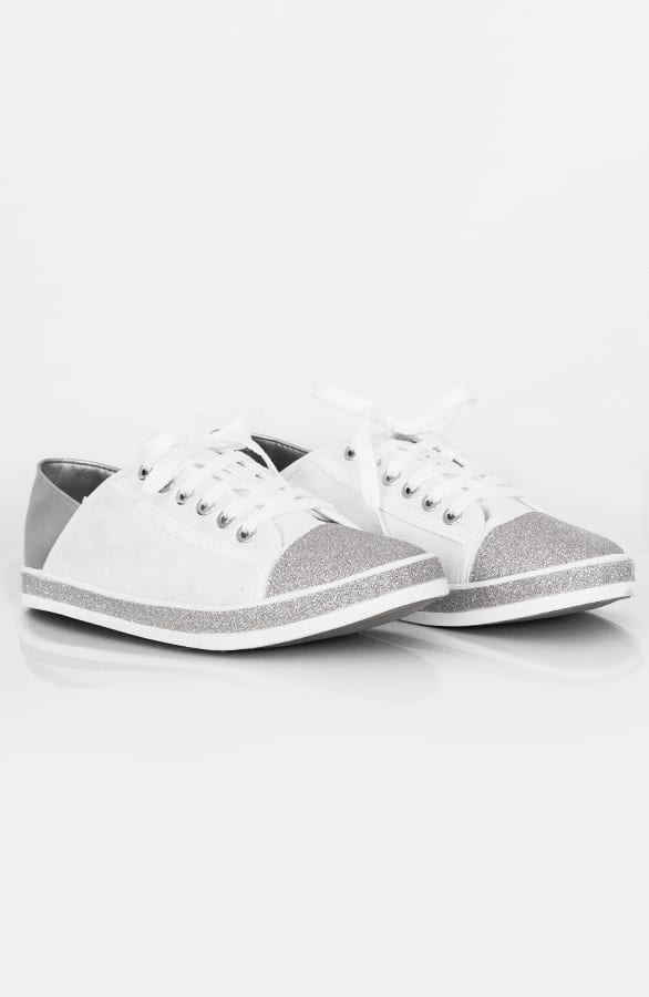 Glitter Sneakers Zilver – shoparchief, foto 5