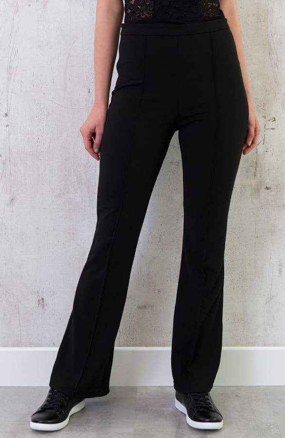 Flared Waisted Broek Zwart – shoparchief, foto 2