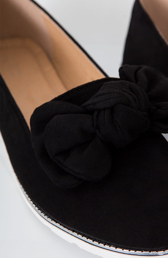 Suede Instappers Strik Zwart – shoparchief, foto 5