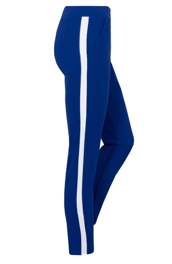 Broek Met Bies Kobalt Wit – shoparchief, foto 1