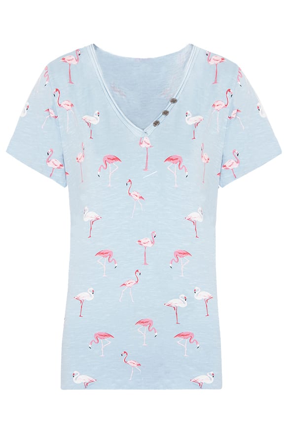 Flamingo Top Blauw – shoparchief, foto 1