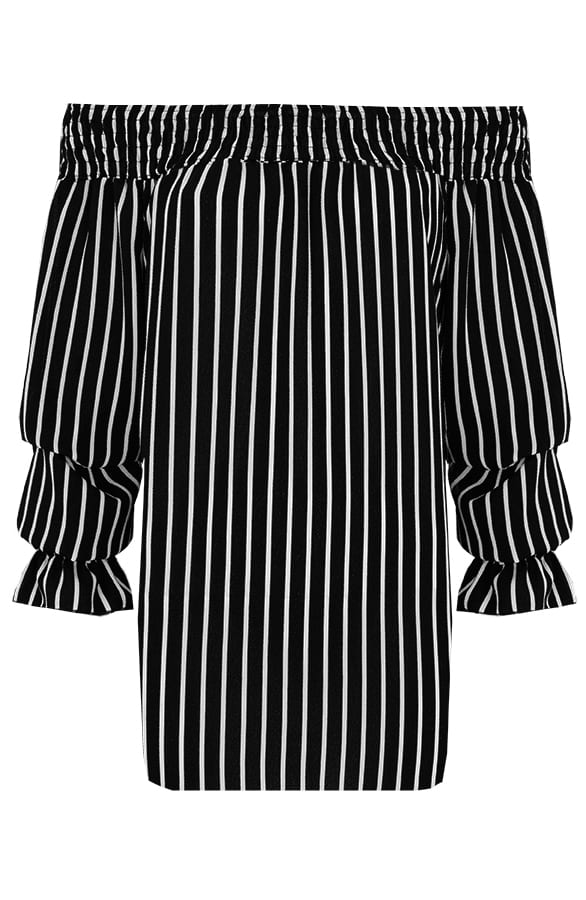 Gestreepte Tuniek Zwart Wit – shoparchief, foto 1
