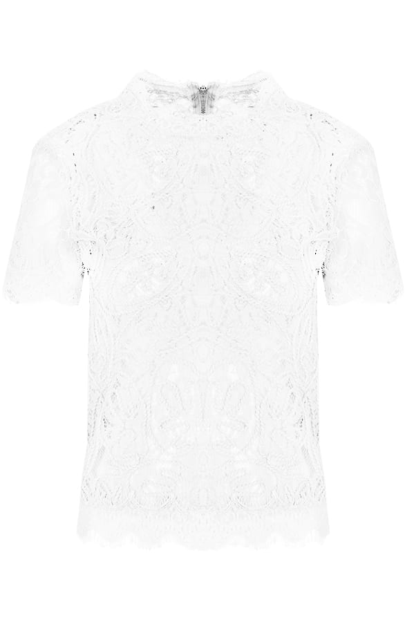 Kanten Deluxe Top Wit – shoparchief, foto 1