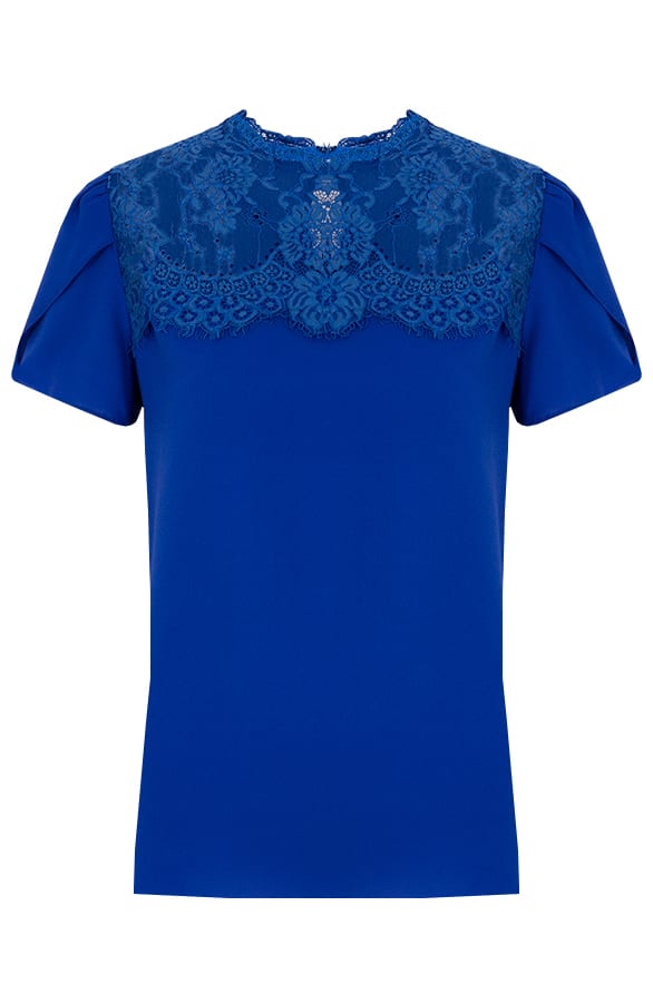 Top Met Kant Kobalt – shoparchief, foto 1