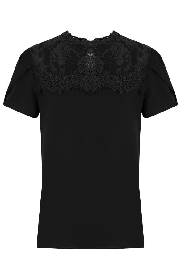 Top Met Kant Zwart – shoparchief, foto 1