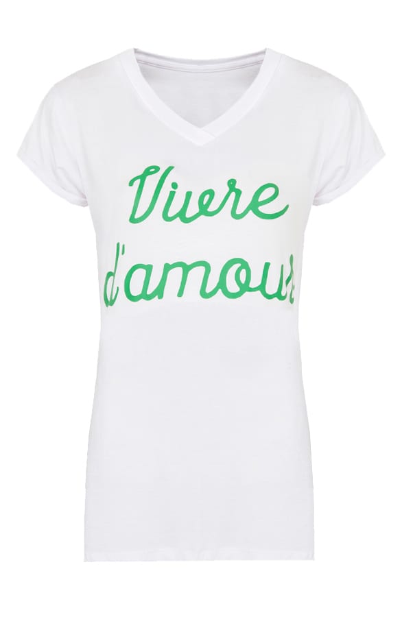 Vivre D Amour Top Wit Groen – shoparchief, foto 1