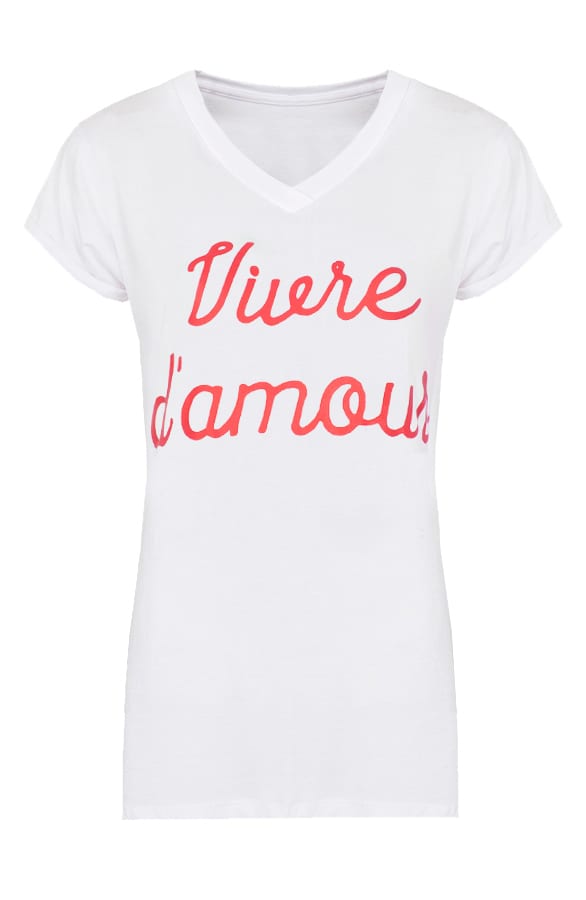Vivre D Amour Top Wit Rood – shoparchief, foto 1