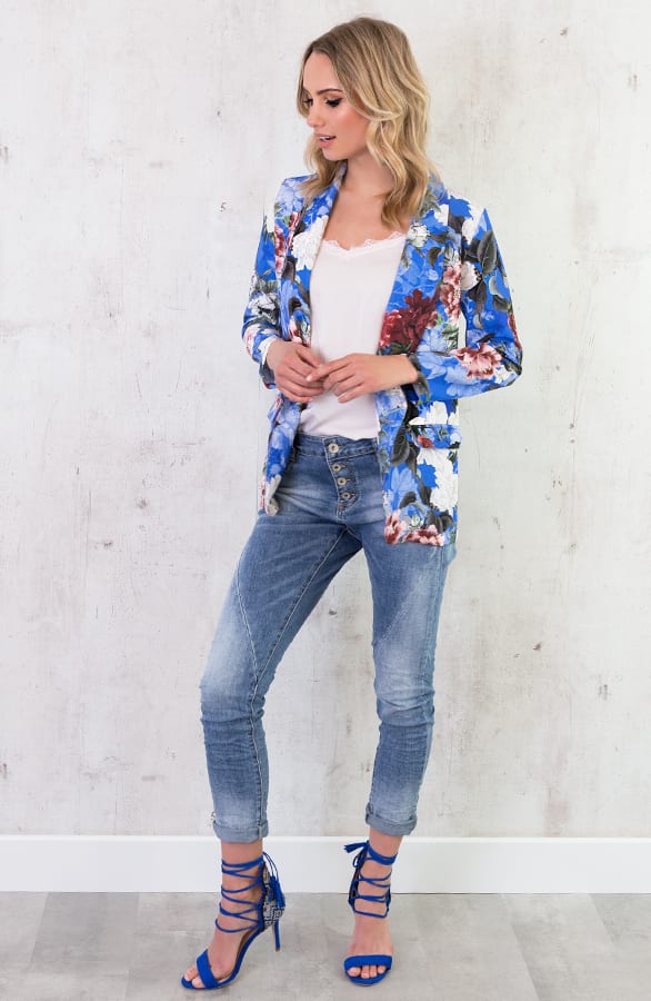 Bloemenprint Jasje Kobalt – shoparchief, foto 3