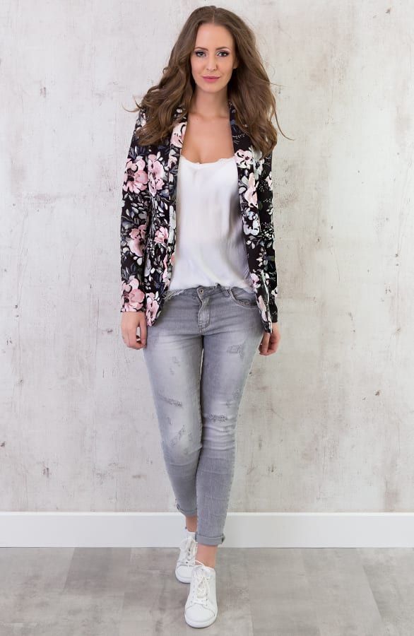 Jasje Met Bloemen Zwart – shoparchief, foto 5