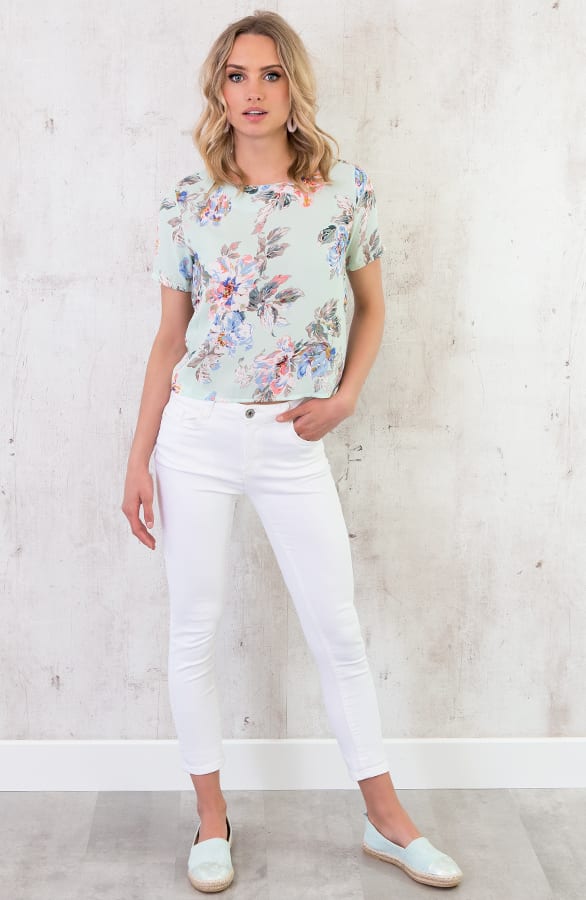 Bloemen Top Knoopjes Mint – shoparchief, foto 3