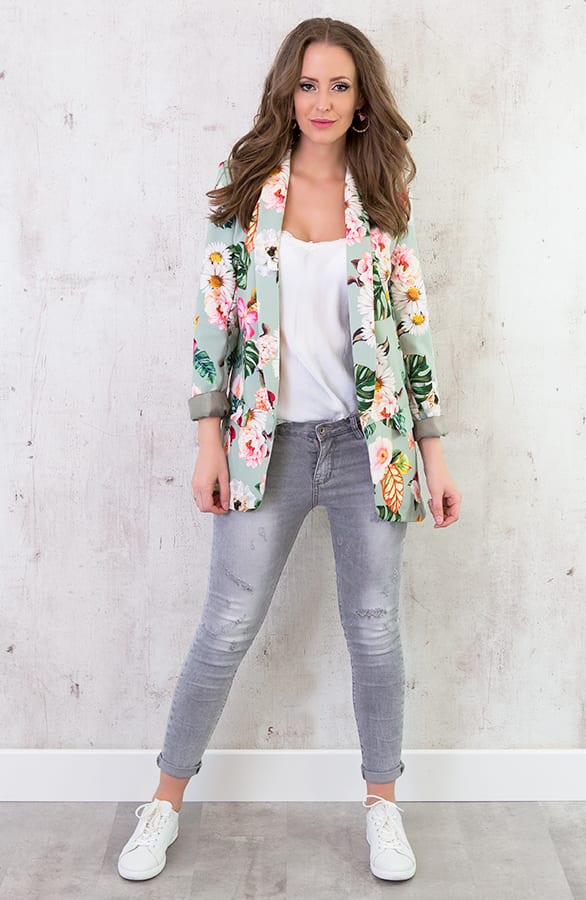 Boyfriend Blazer Bloemen Oase – shoparchief, foto 3