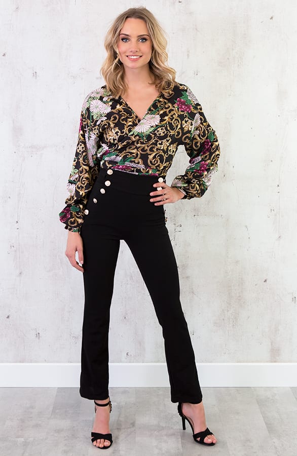 Overslag Blouse Deluxe Zwart – shoparchief, foto 3