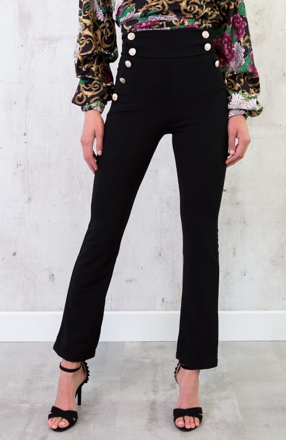 Button Broek High Waisted Zwart – shoparchief, foto 6