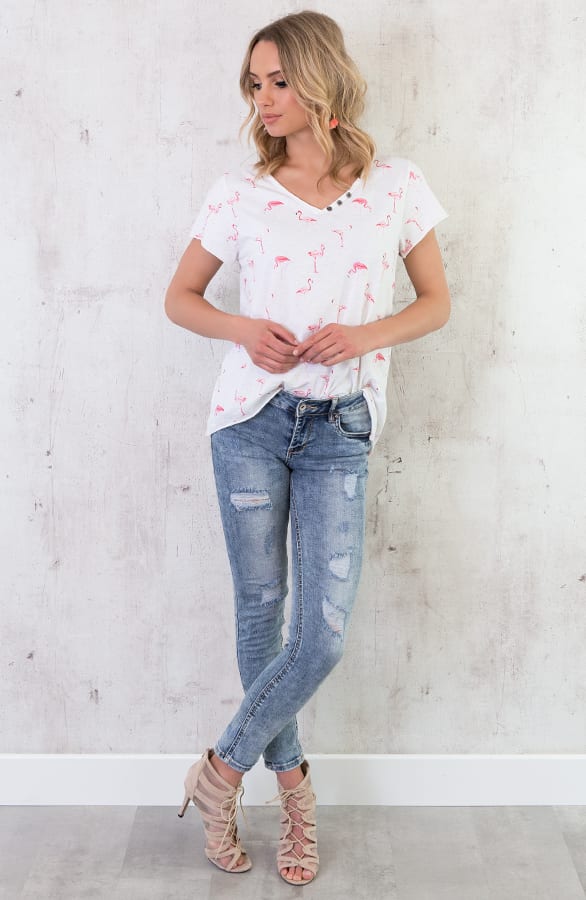 Flamingo Top Wit – shoparchief, foto 4