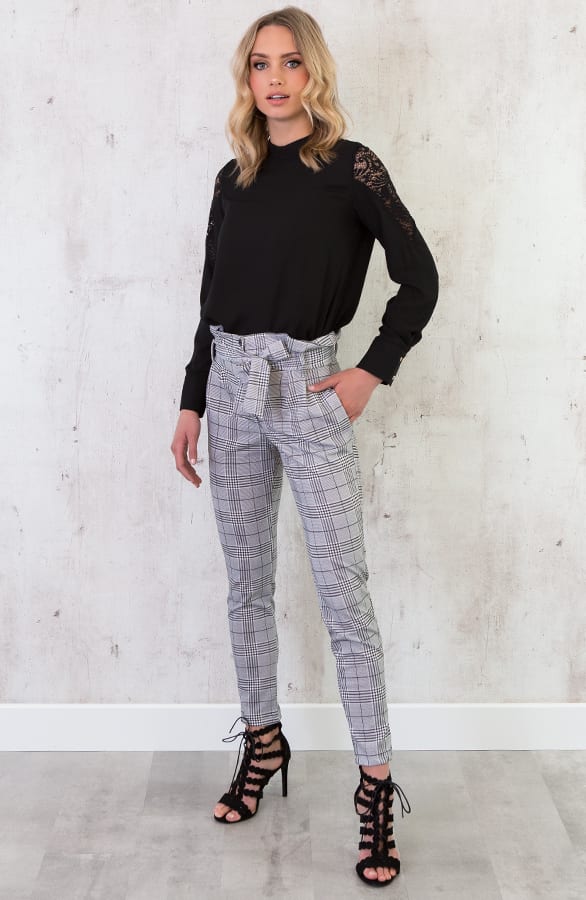 Kanten Rug Blouse Zwart – shoparchief, foto 5