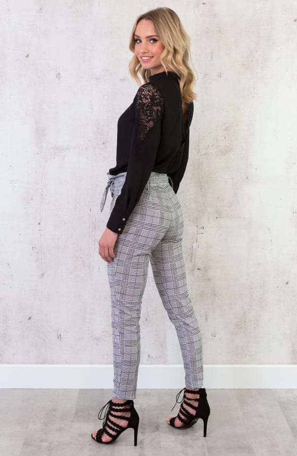 Kanten Rug Blouse Zwart – shoparchief, foto 6