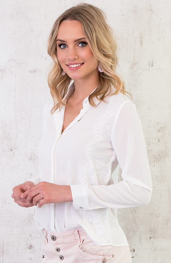 Blouse Met Kant Wit – shoparchief, foto 1