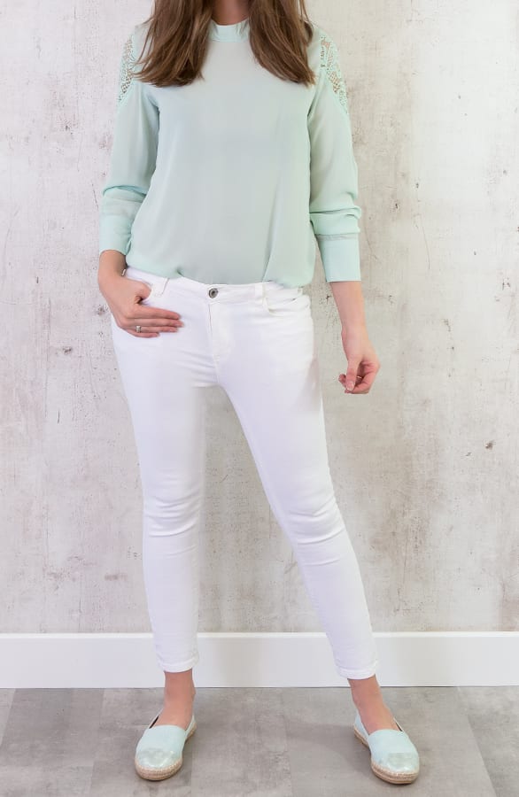 Kanten Rug Blouse Mint – shoparchief, foto 6