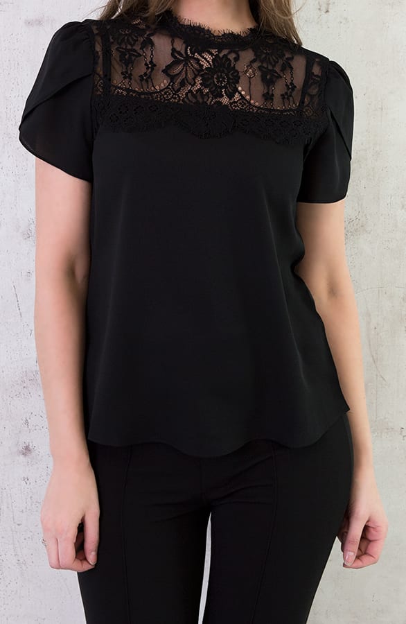 Top Met Kant Zwart – shoparchief, foto 5