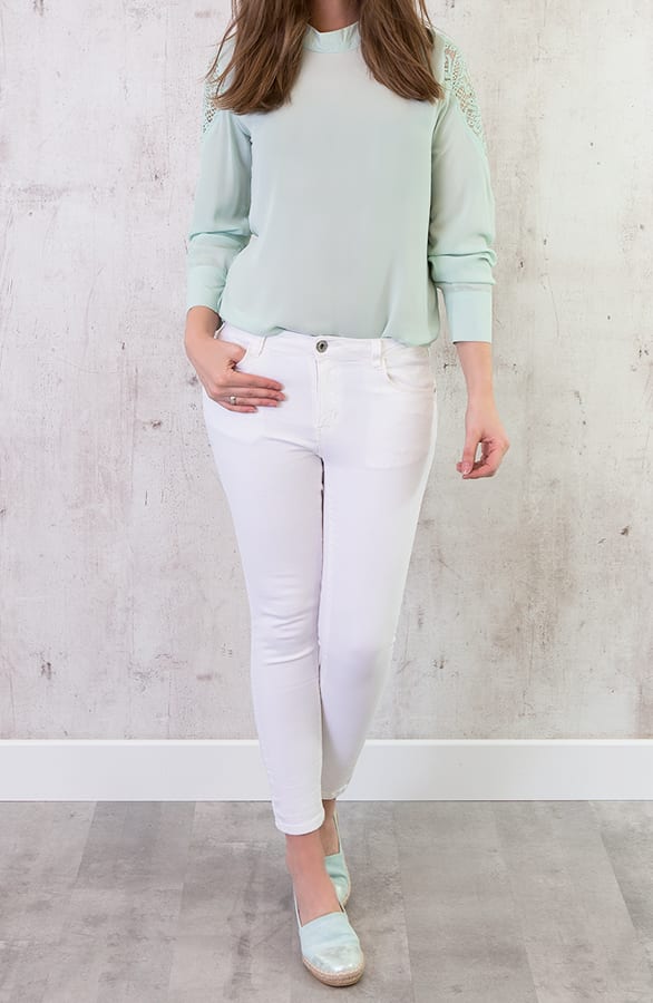 Kanten Rug Blouse Mint – shoparchief, foto 5