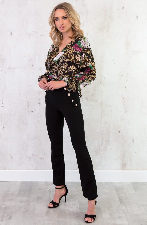 Overslag Blouse Deluxe Zwart – shoparchief, foto 4