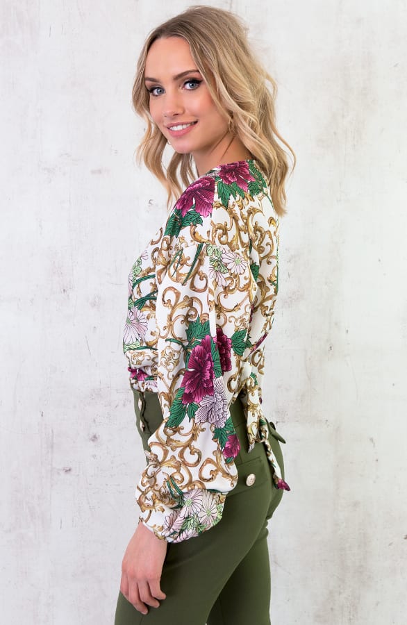 Overslag Blouse Deluxe Creme – shoparchief, foto 2
