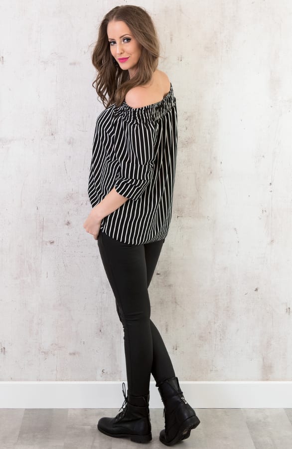 Gestreepte Tuniek Zwart Wit – shoparchief, foto 5