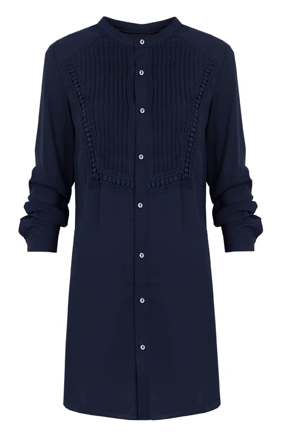 Blouse Lang Marineblauw – shoparchief, foto 1