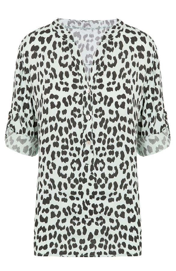 Blouse Met Panterprint Mint – shoparchief, foto 1
