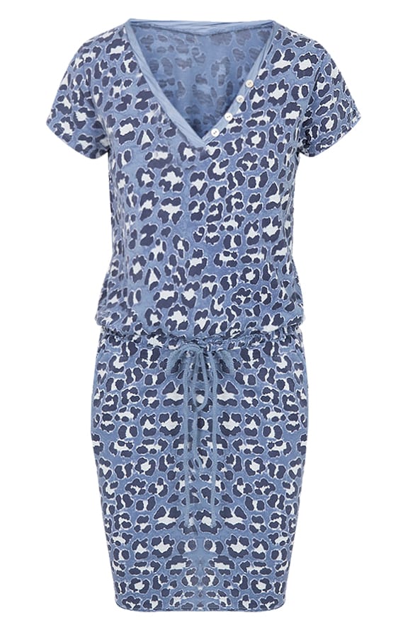 Comfy Leopard Tuniek Blauw – shoparchief, foto 1